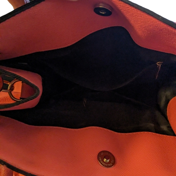 PURSE Orange  Handbag Straps with Chains. Never used, very clean - Picture 2 of 6